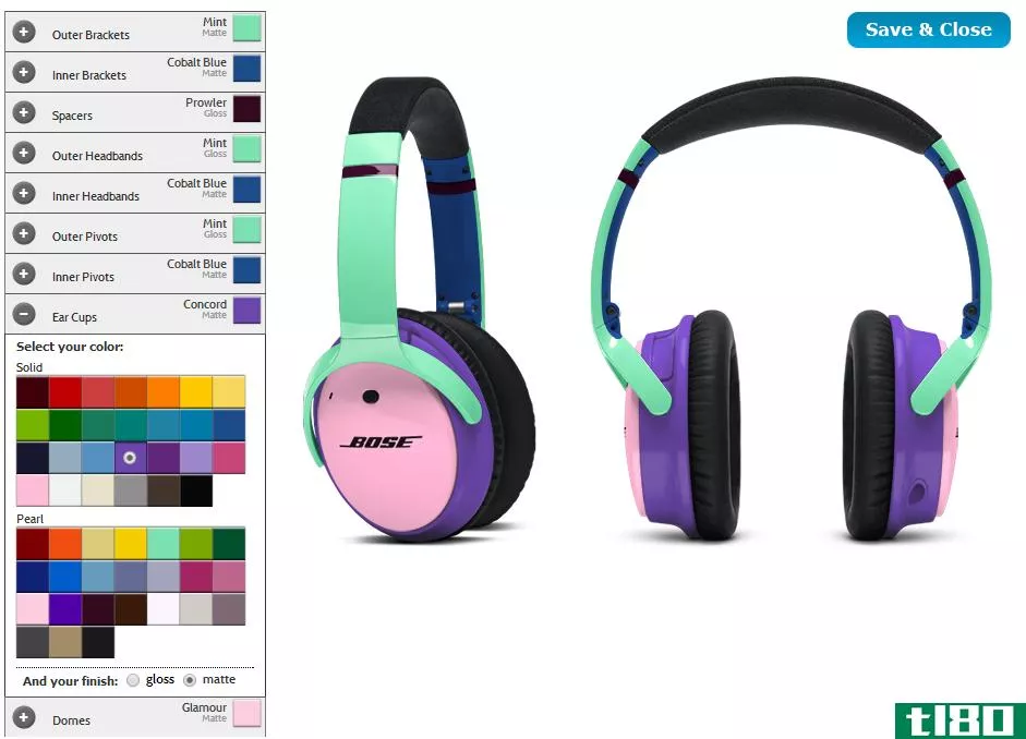 bose现在可以让你设计耳机使用'几乎无限'的颜色组合