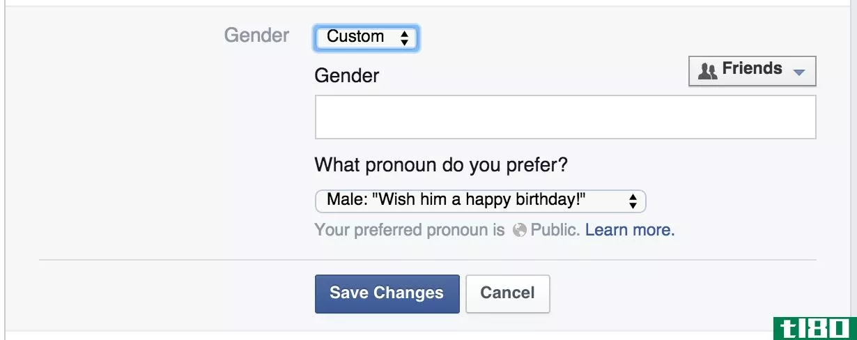 facebook停止为用户定义性别