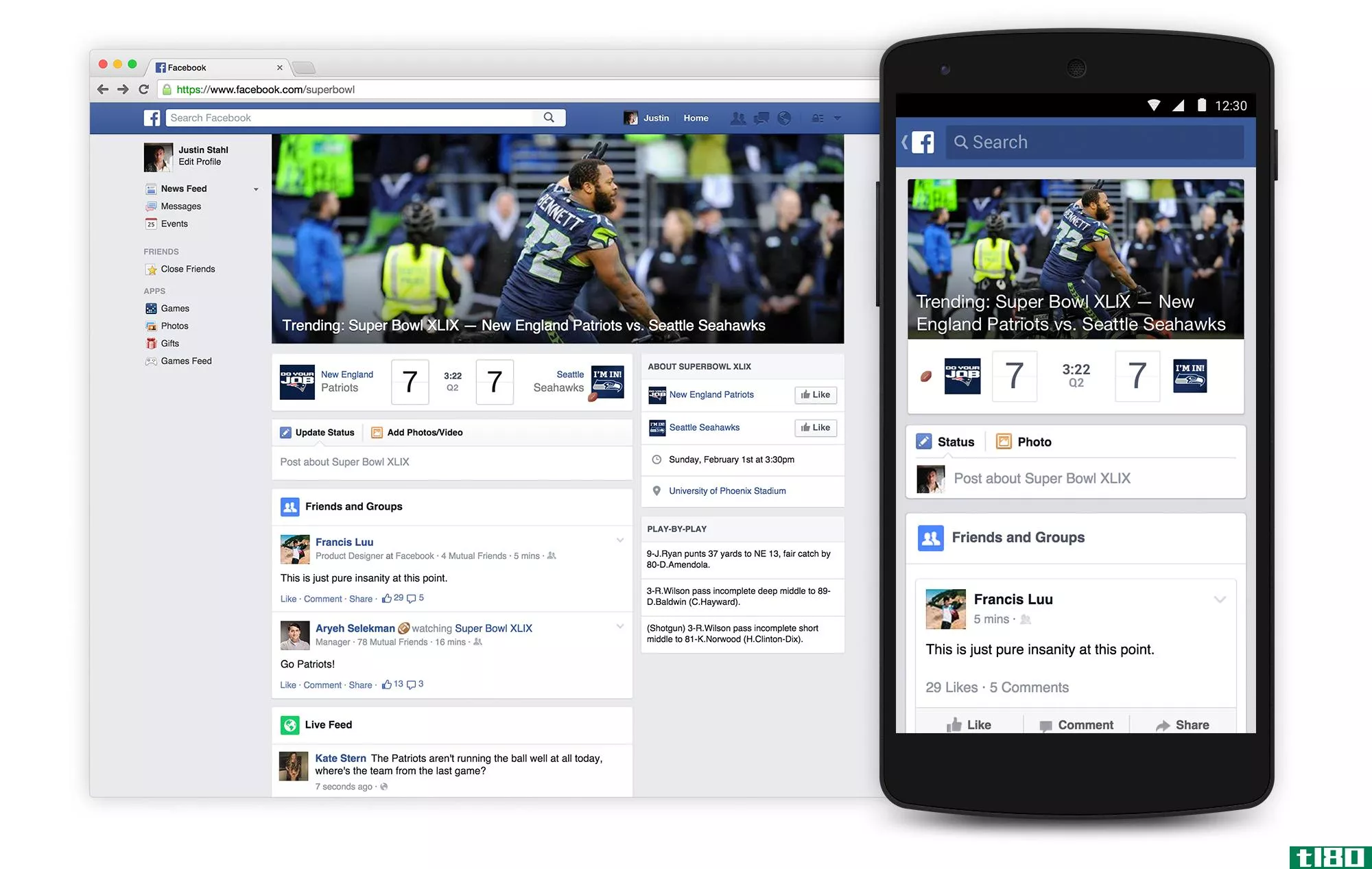 facebook推出超级碗中心，提供照片、视频和实时更新