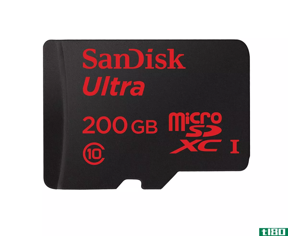 sandisk新推出的200gb microsd卡的容量超过了大多数笔记本电脑