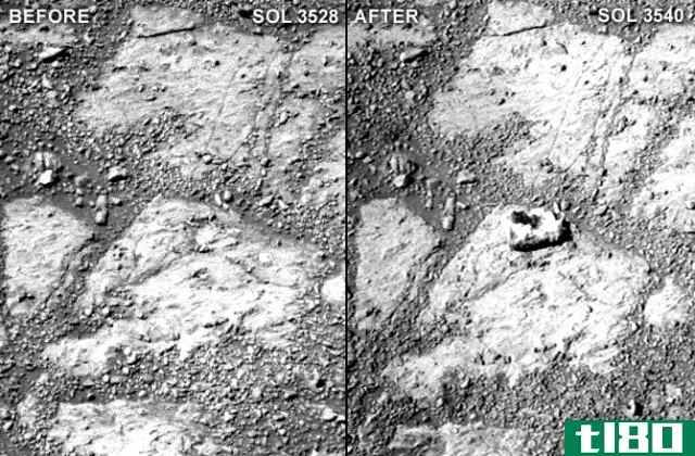 神秘的岩石突然出现在火星探测器附近，令科学家感到困惑