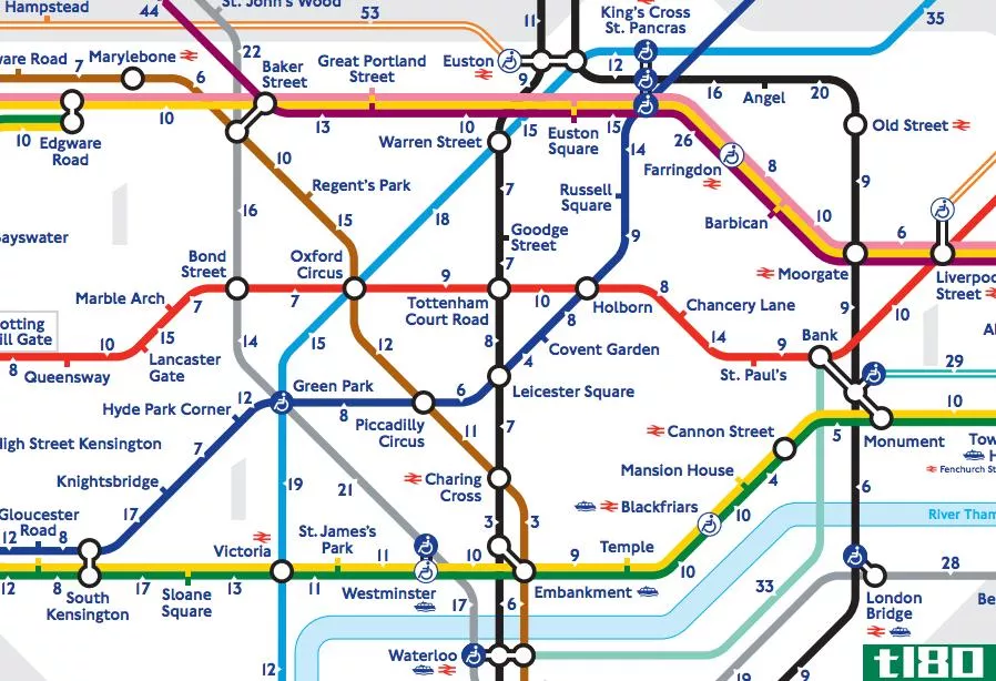 伦敦的“步行地铁”地图揭示了车站之间的真实距离