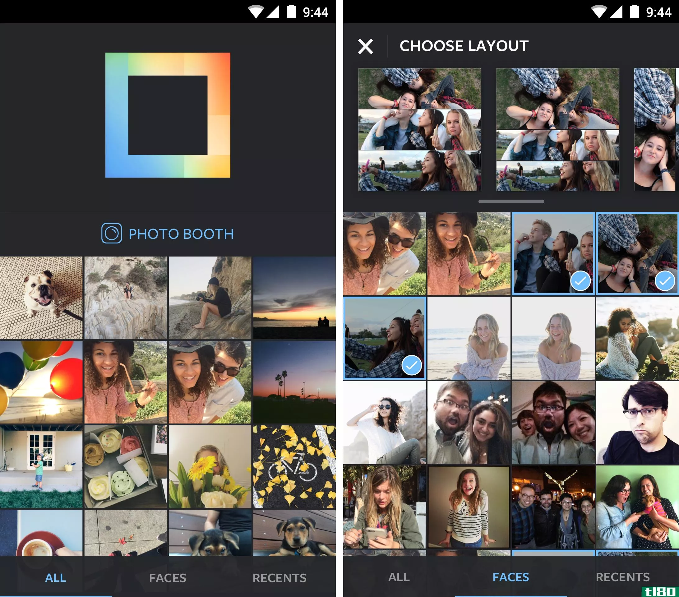 instagram在android上引入了layout应用程序来**更好的拼贴效果