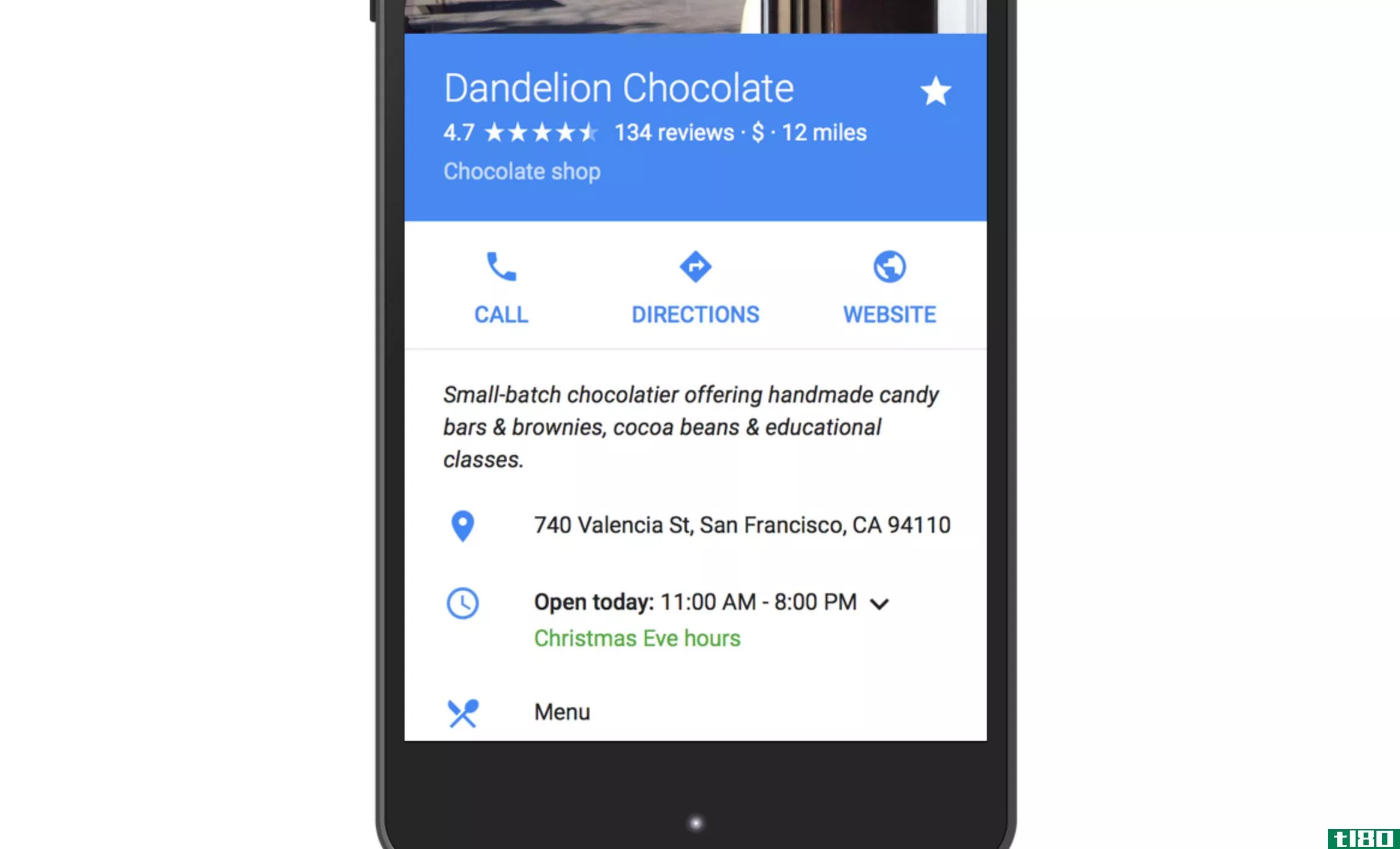 谷歌地图现在将为您显示企业的假日时间