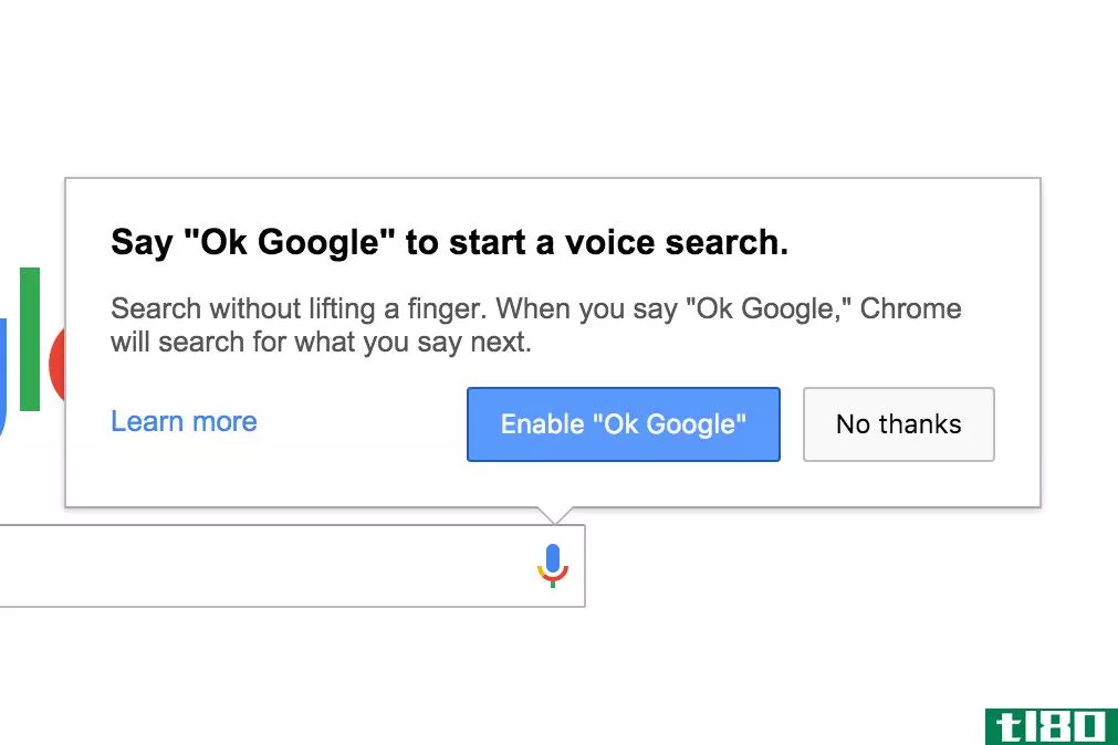 chrome删除了桌面上的“ok google”语音搜索