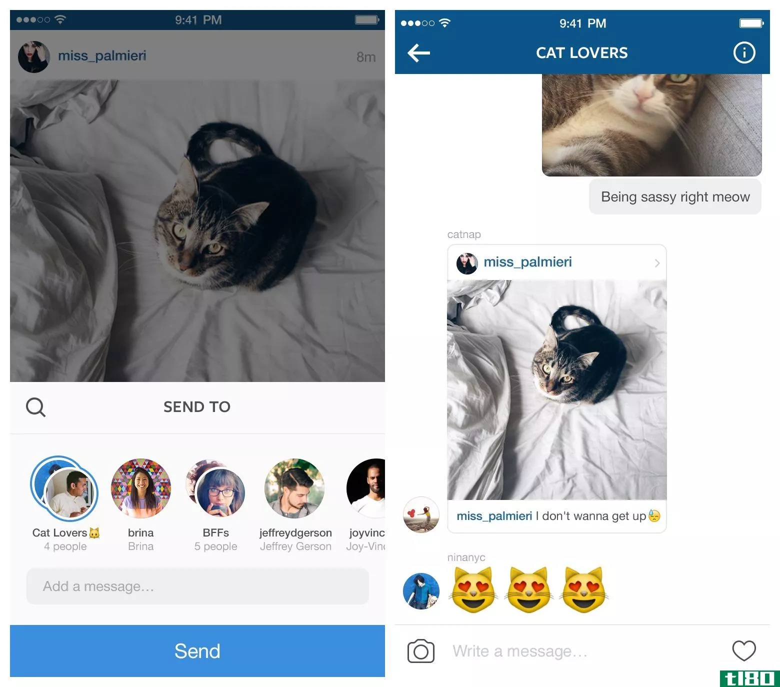 instagram direct获得了一个巨大的更新，关注于向朋友发送信息
