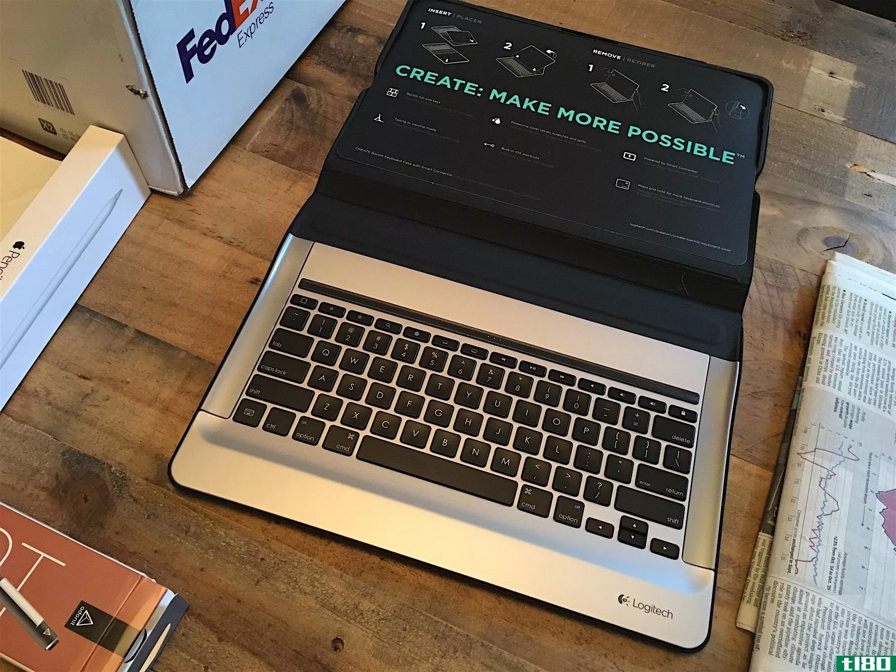 罗技有一个笨重但功能强大的150美元的ipad专业键盘