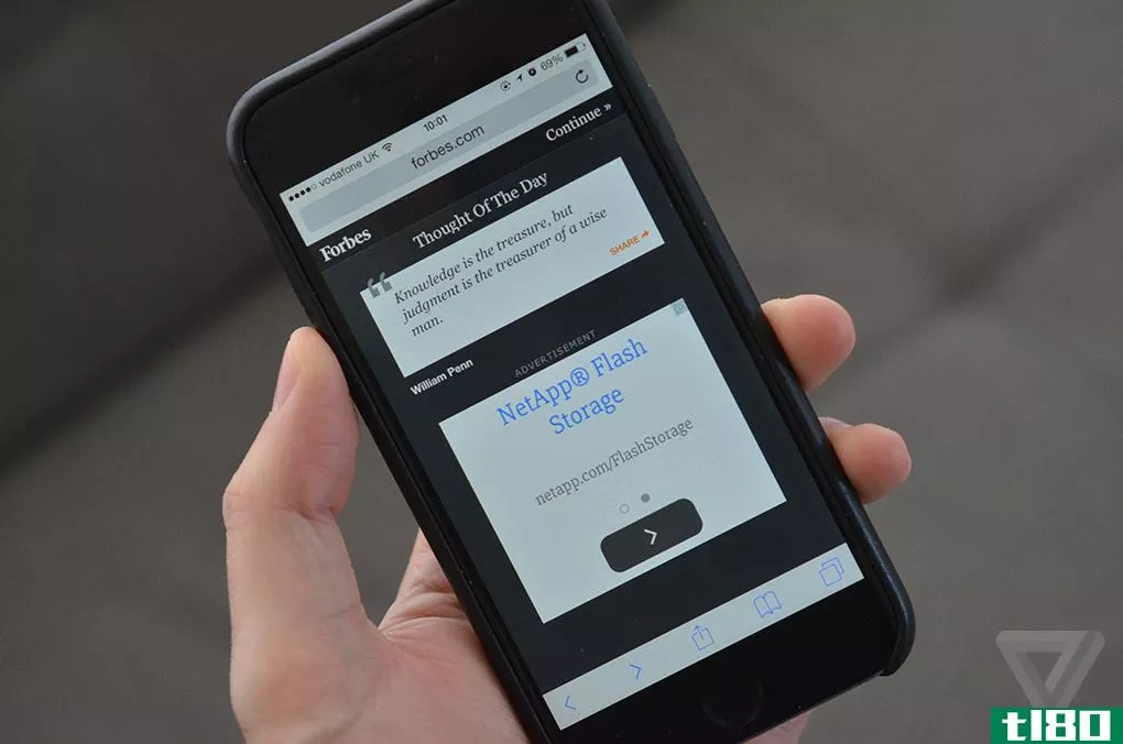 iphone用户可以在iOS9上屏蔽safari中的广告