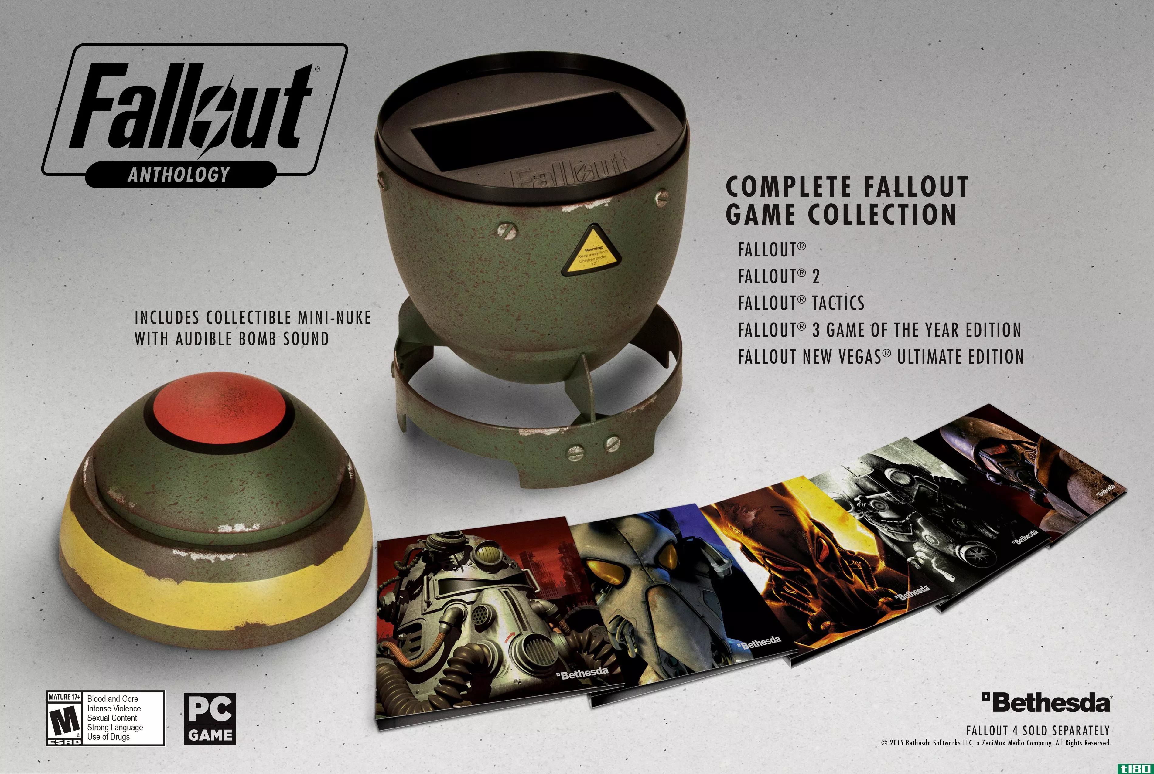 辐射选集包装成一个可收藏的核弹整个游戏系列
