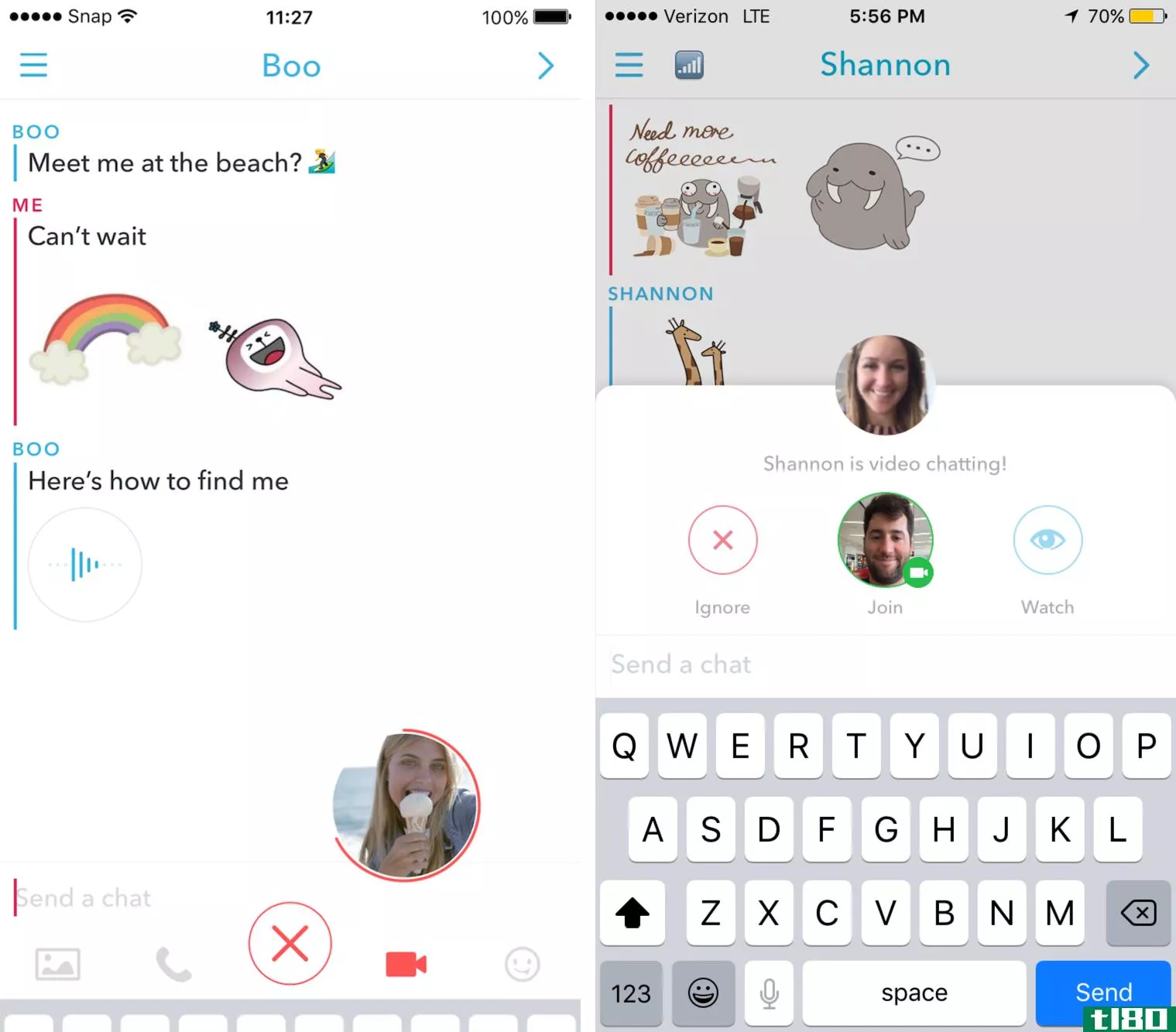 snapchat重新设计聊天室以添加标签、音频和视频注释