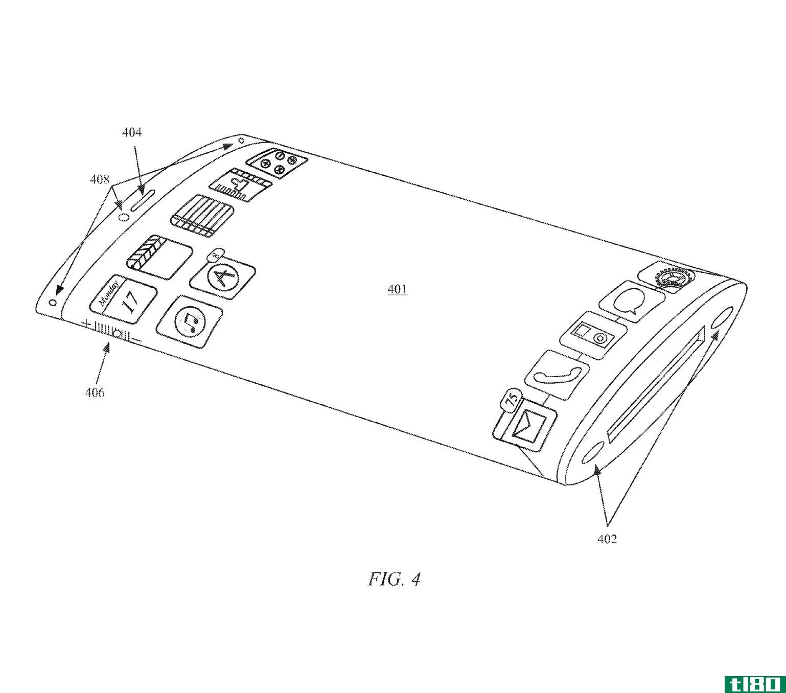 苹果为一款屏幕环绕的iphone申请了专利
