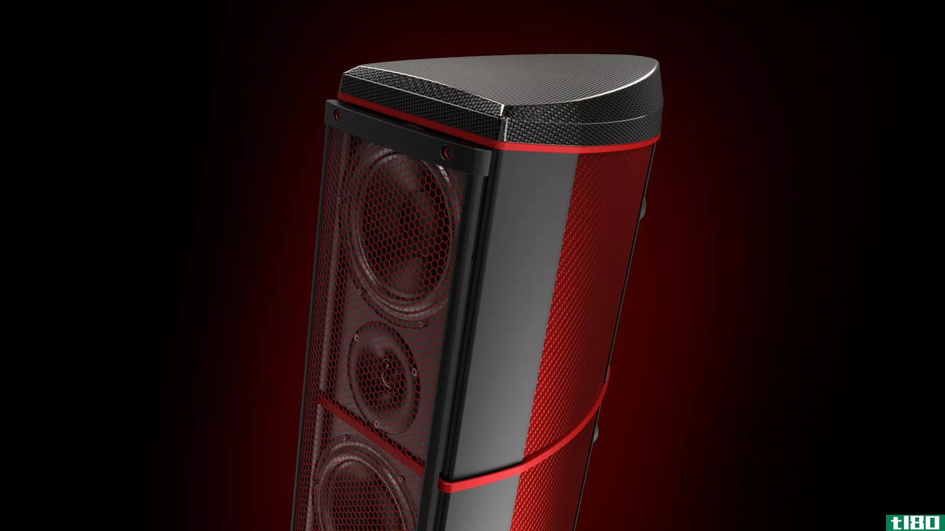 这个红色的碳纤维扬声器是三万美元
