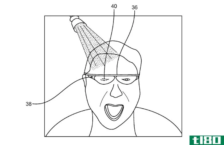 magic leap在其专利文件中使用了robert scoble臭名昭著的谷歌玻璃淋浴镜头