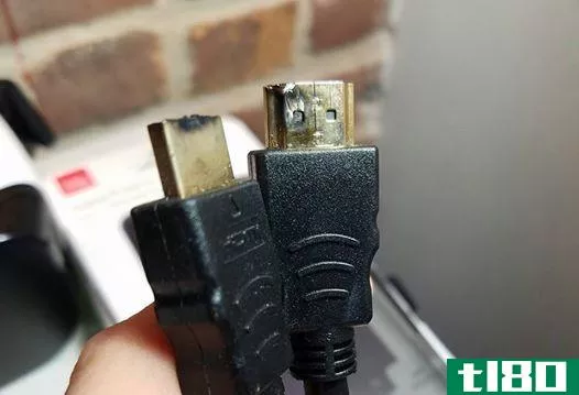 Welch's burned HDMI cable
