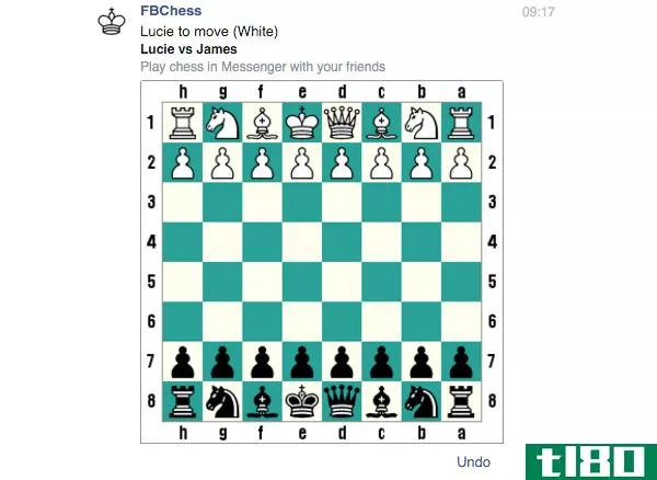 以下是如何玩facebook messenger的秘密棋局