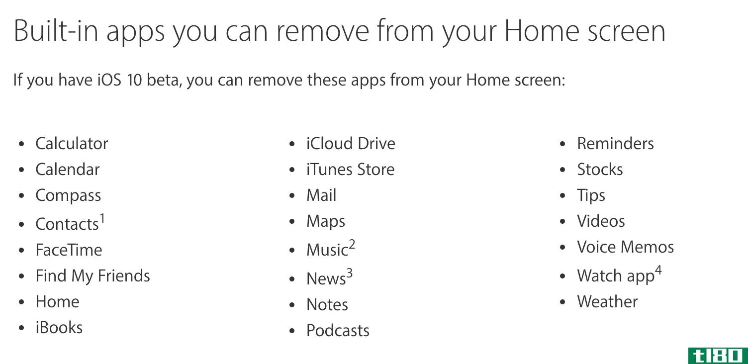 iOS10将允许你卸载你从未使用过的苹果应用程序
