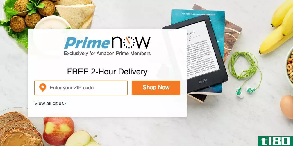 亚马逊新推出的prime now网站不仅提供移动服务，还提供网络当日送货服务