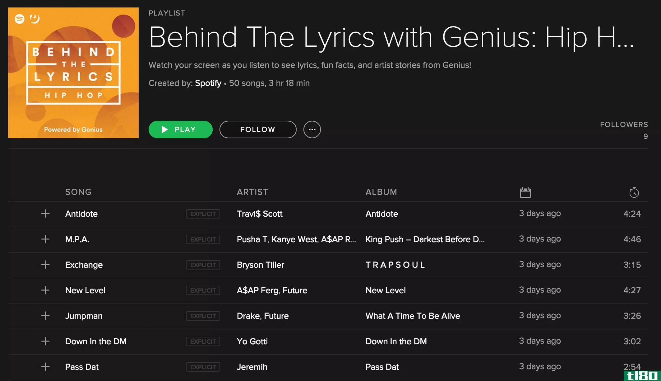 spotify和genius正在合作开发歌词播放列表背后的丰富信息
