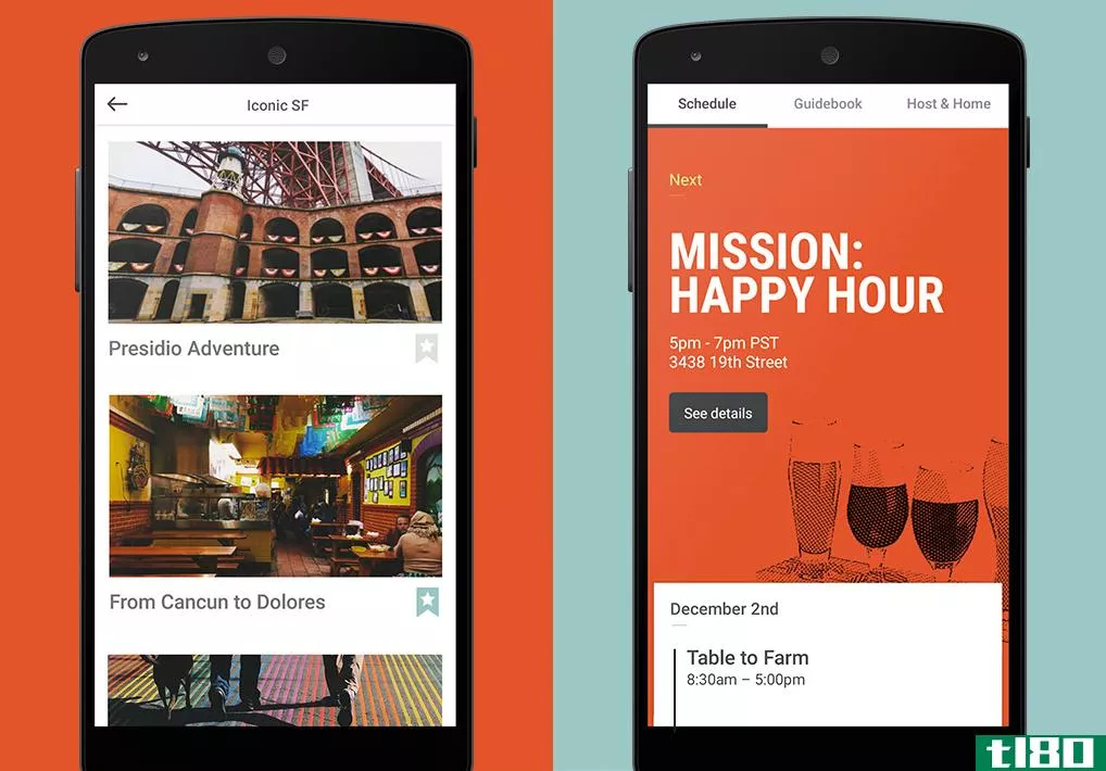 airbnb测试应用程序，推荐当地餐厅和活动