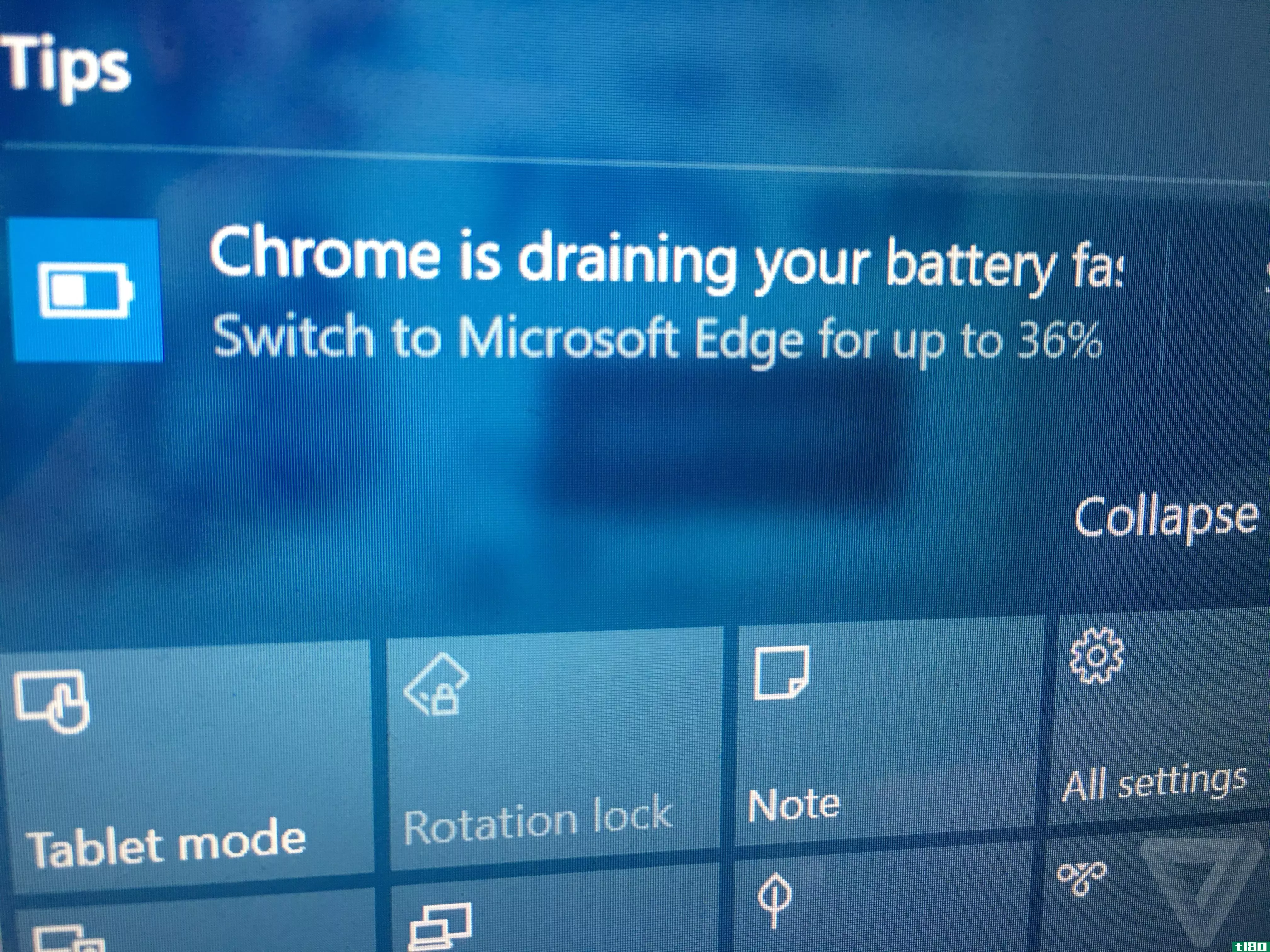 微软对抗chrome电池寿命的战争现在包括Windows10通知