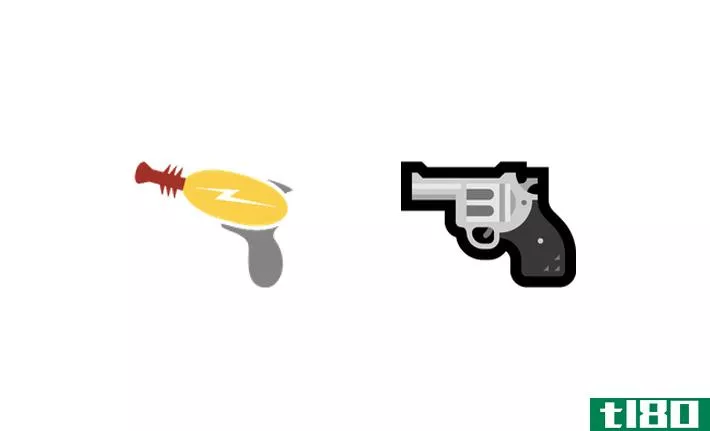 微软用一把真正的左轮手枪取代了玩具枪表情符号