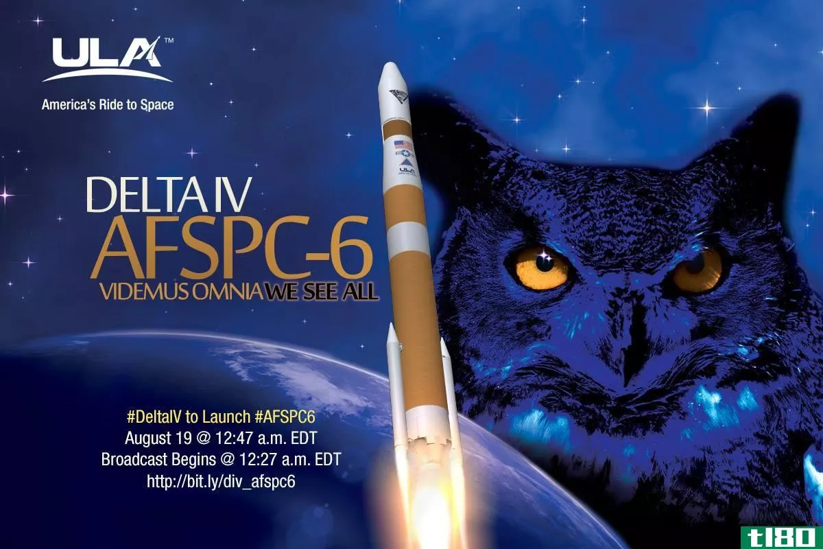 今晚，德尔塔四号火箭将发射一对卫星来监视太空中的物体