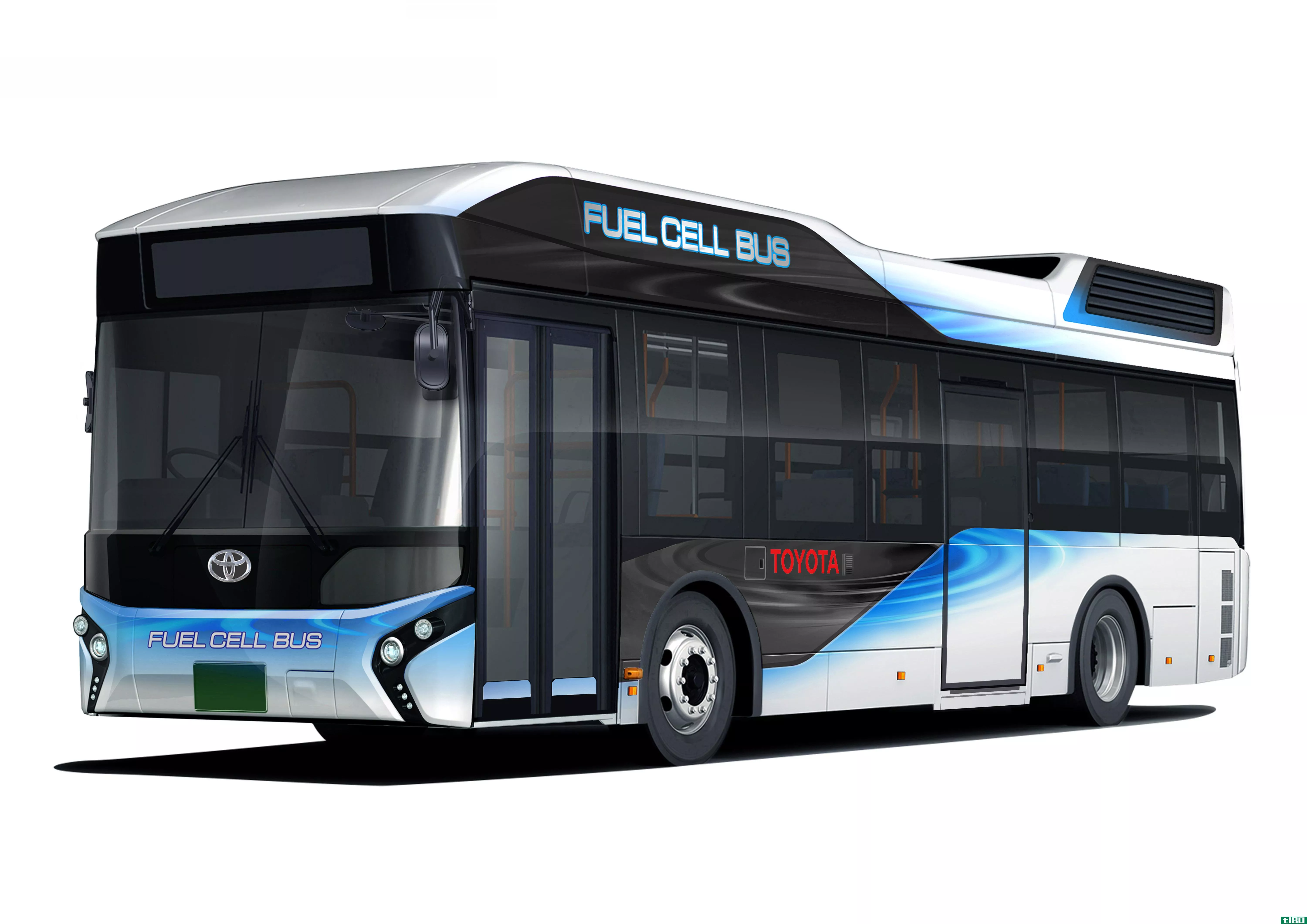 丰田新的氢动力巴士还兼作一个强大的应急发电机
