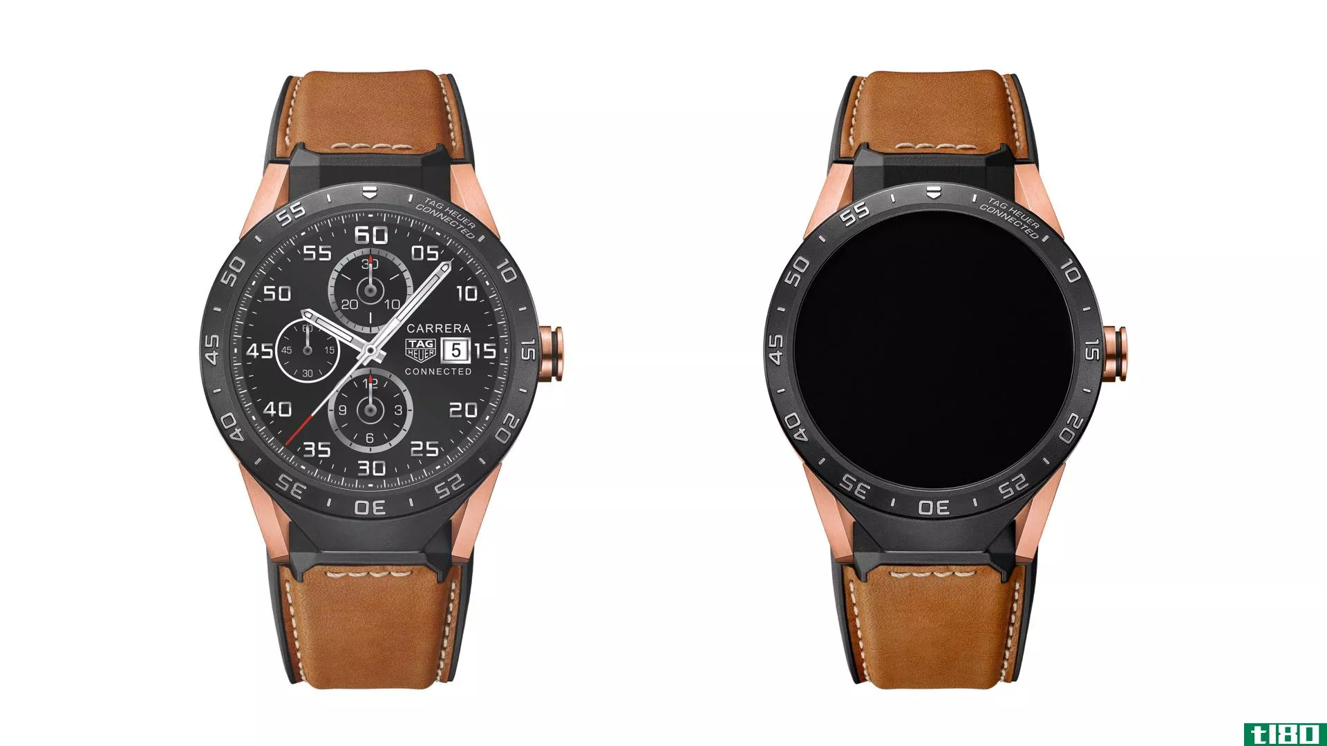 豪雅（tag heuer）售价9900美元的智能手表由纯金玫瑰制成