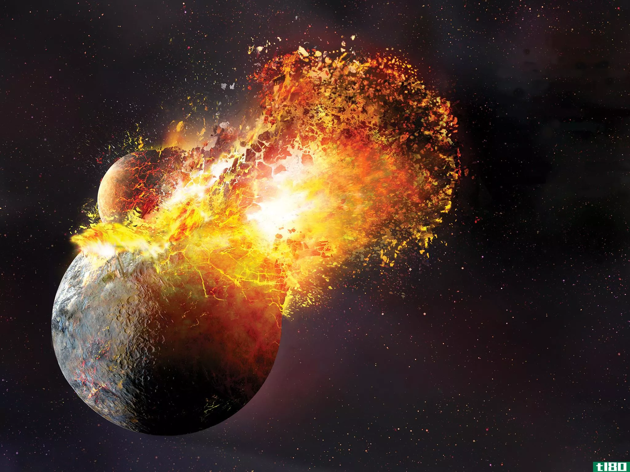 形成月球的行星碰撞可能比我们想象的要剧烈得多