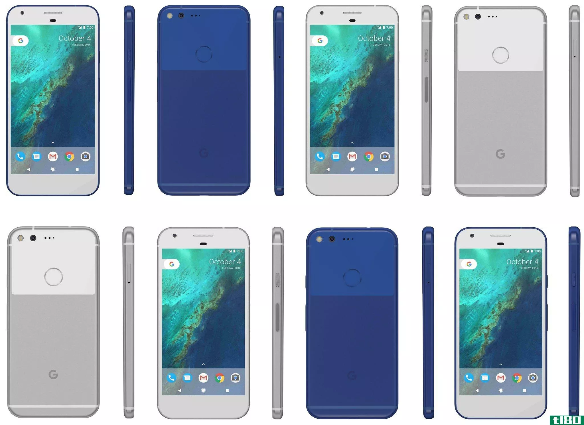 verizon是最新泄露谷歌像素手机的公司，它们的颜色是蓝色的