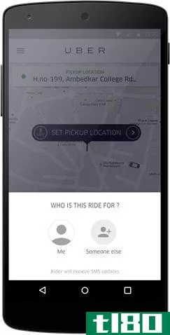 uber india friend order
