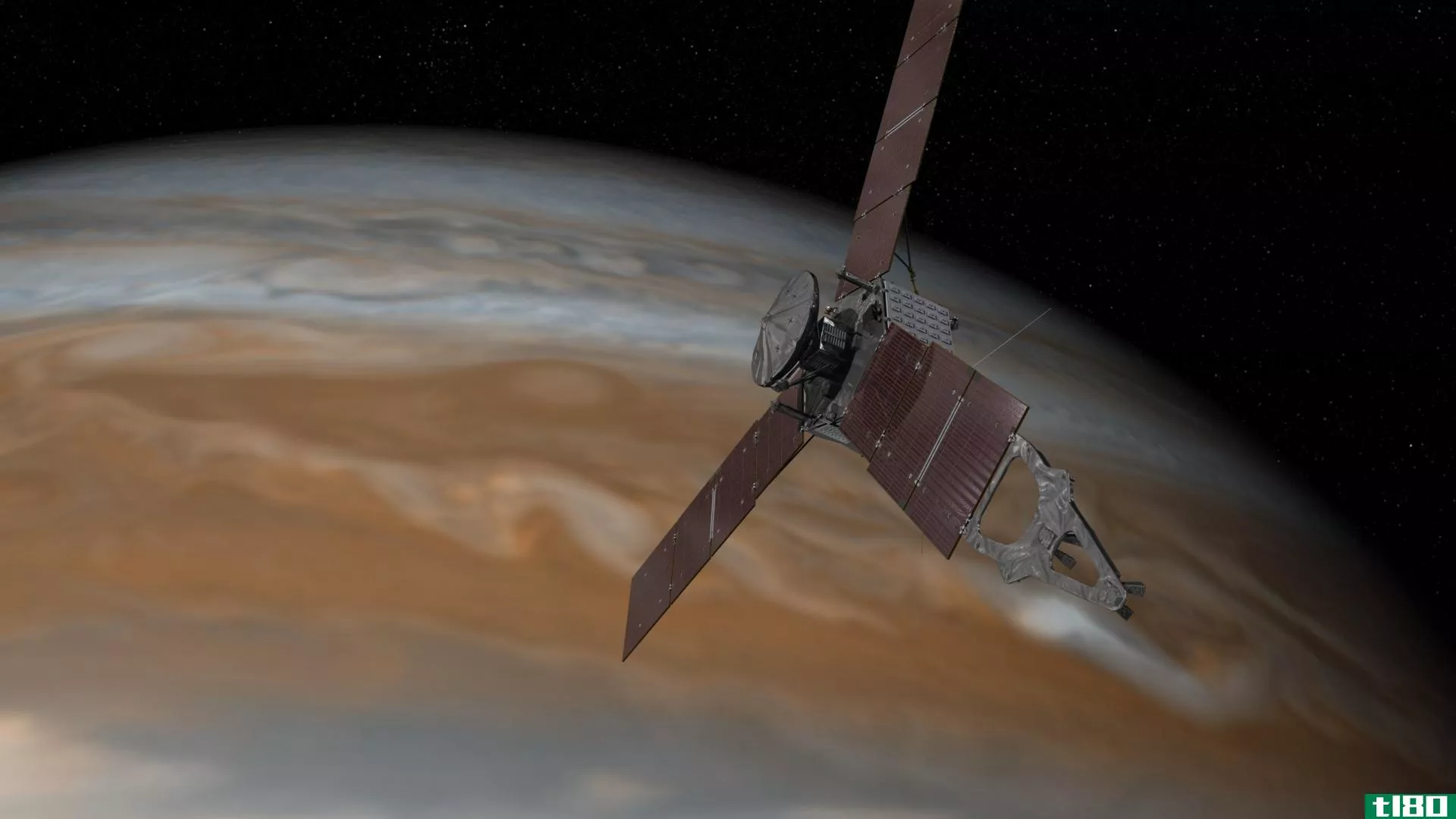 美国宇航局的朱诺号宇宙飞船目前正在环绕木星的轨道上
