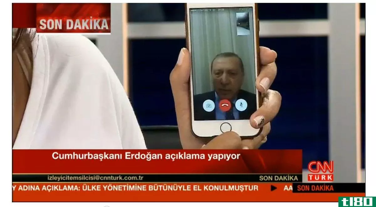 土耳其总统利用facetime解决正在发生的军事政变