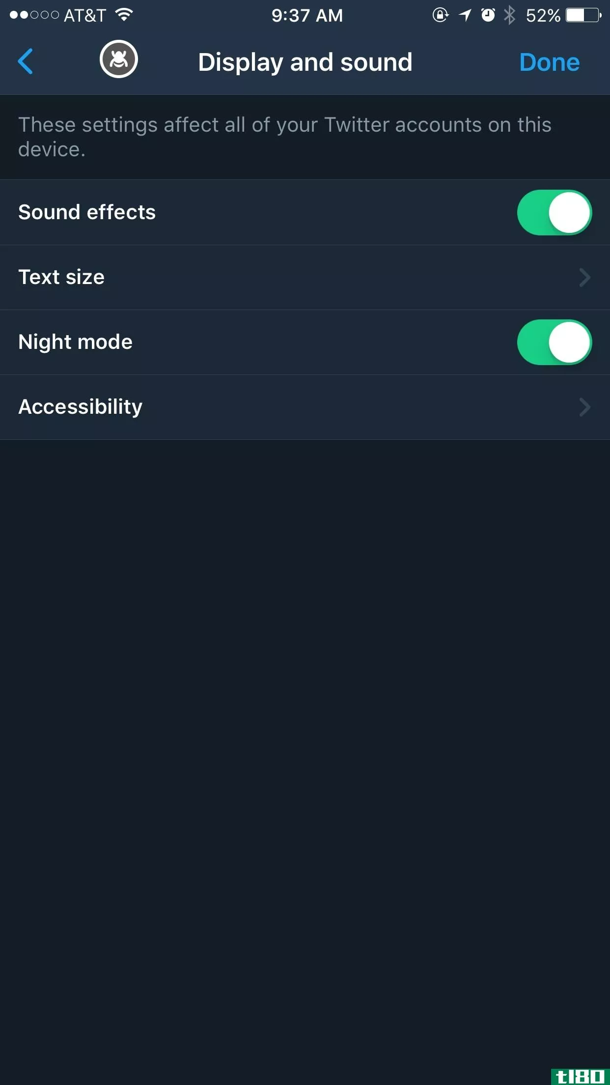twitter可能会给iphone用户带来夜间模式