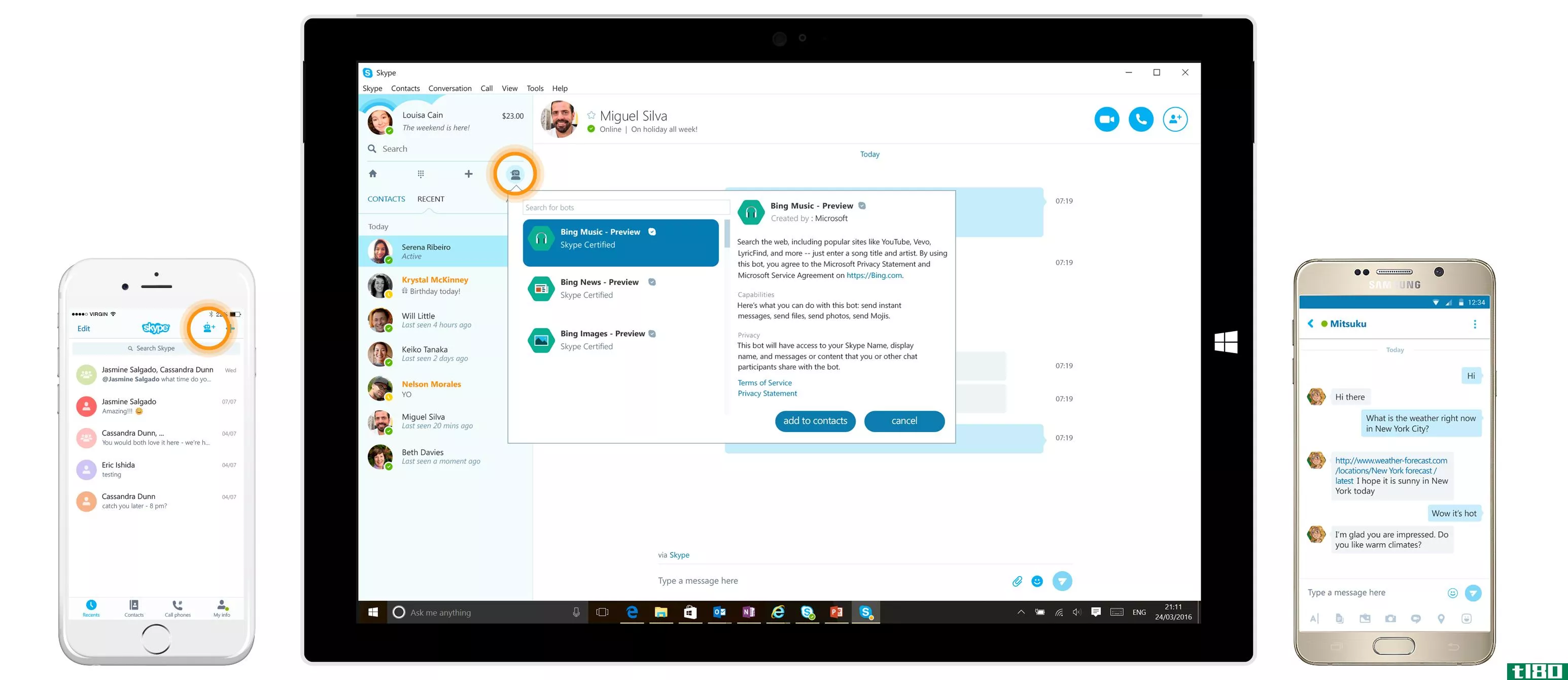 微软在skype上增加了五个新的ai聊天机器人