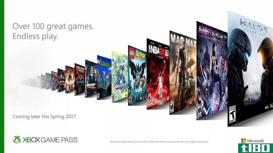 微软新的xbox game pass订阅允许访问100多个游戏