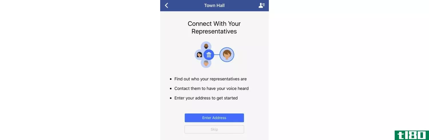 facebook的市政厅功能可以帮助你找到并联系当地政府官员