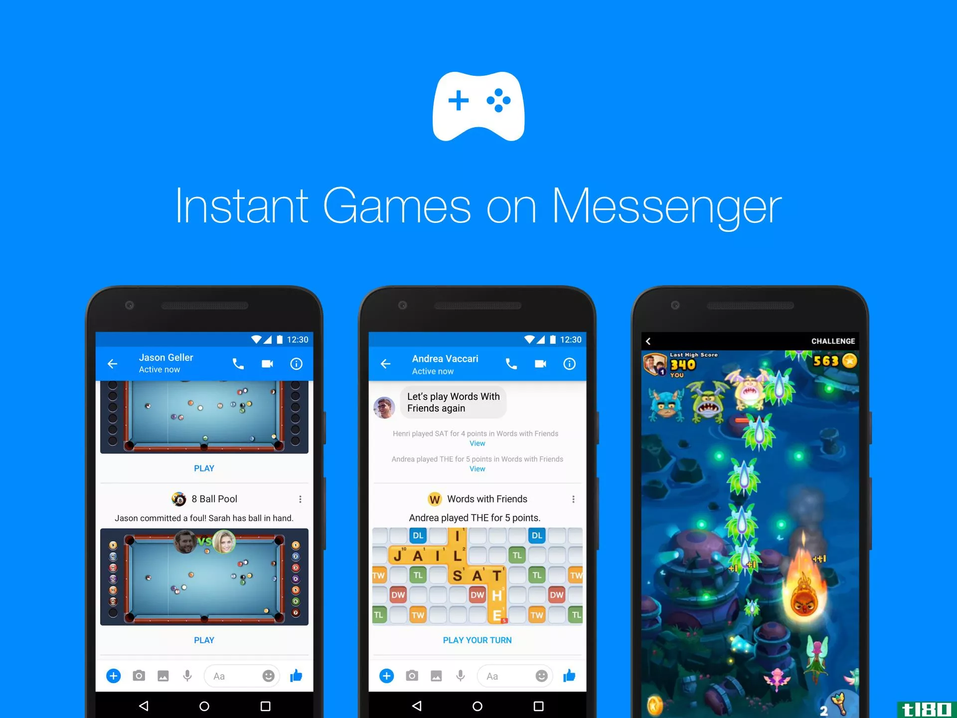 facebook的messenger游戏现在人人都可以玩