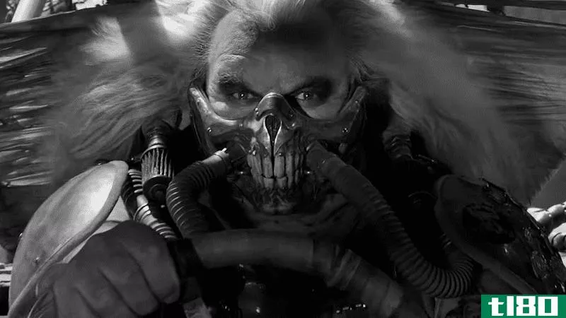 A screengrab of Immorten Joe behind the wheel, from Mad Max: Fury Road Blood & Chrome