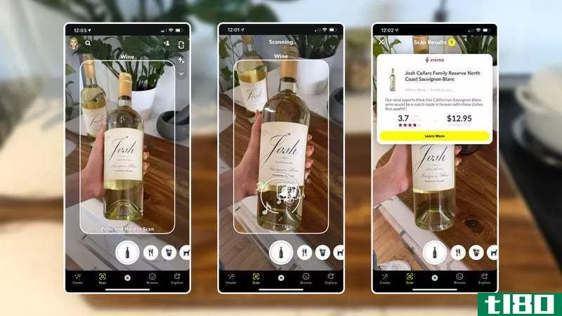 如何使用snapchat扫描条形码以获取葡萄酒和营养信息