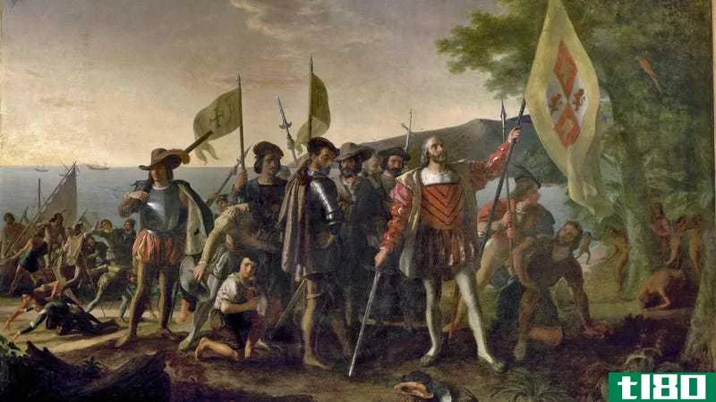 Columbus landing in Hispaniola. John Vanderlyn (1847).