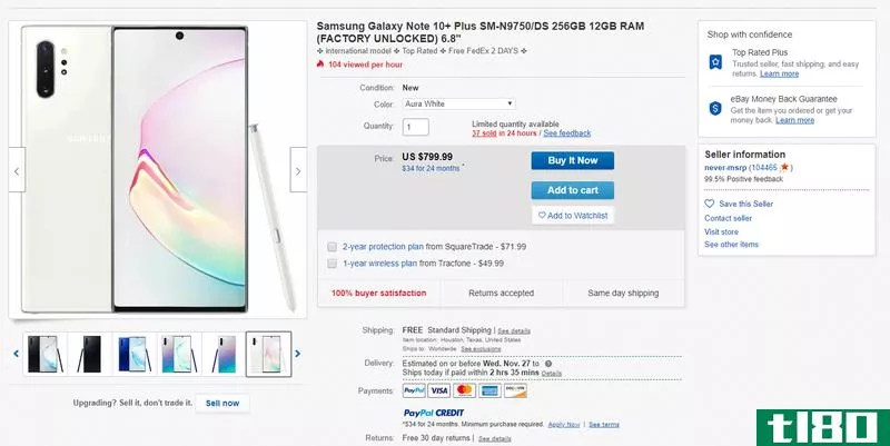Illustration for article titled Get a Samsung Galaxy Note 10+ for $300 Off Right Now