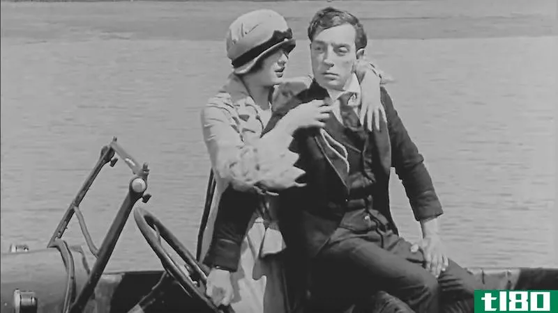 Kathryn McGuire and Buster Keaton in Sherlock Jr.