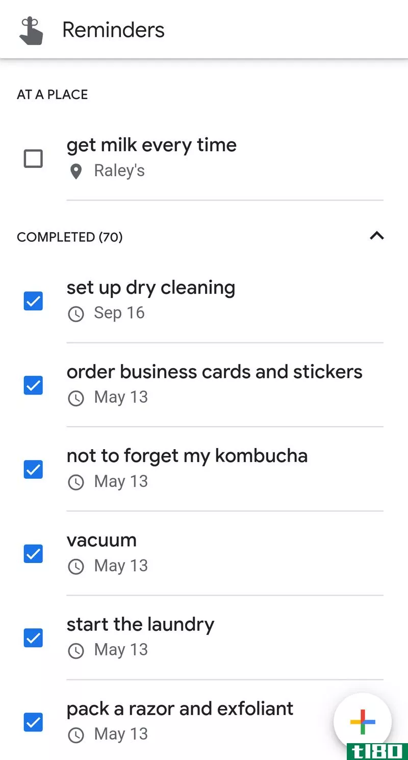 Peep at your Reminders list any time you need to keep track of what you have going on.