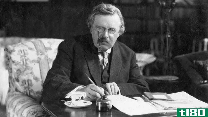 Author and Teddy Roosevelt stunt double G. K. Chesterton