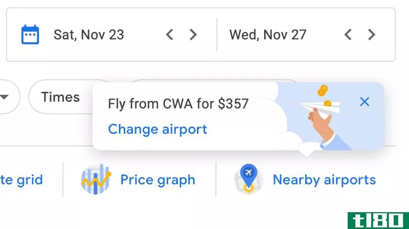 Illustration for article titled Get Cheaper Airfare Alerts for Nearby Airports With Google Flights