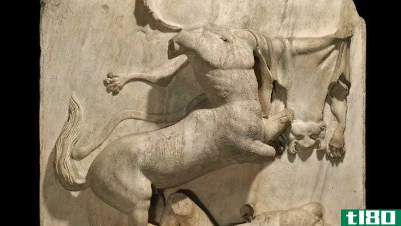 Metope sculpture from the Parthenon 
