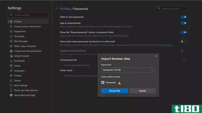 Illustration for article titled How to Import Passwords From .CSV Files in Edge Chromium