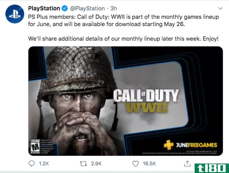 Illustration for article titled PlayStation Plus Users Can Get &#39;Call of Duty: WWII&#39; for Free Tomorrow