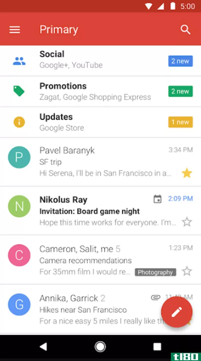 Gmail Go’s interface looks almost identical to the main Gmail app at first glance.